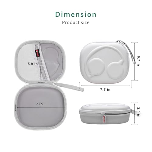 Image of XANAD Hard Case for Bose QuietComfort, QC Ultra, QC 45, QC 35, QC45 SE, QC SE or Skullcandy Crusher Evo, Hesh ANC, Hesh Evo, Crusher ANC 2, Crusher, Riff 2 Noise Headphones (White)