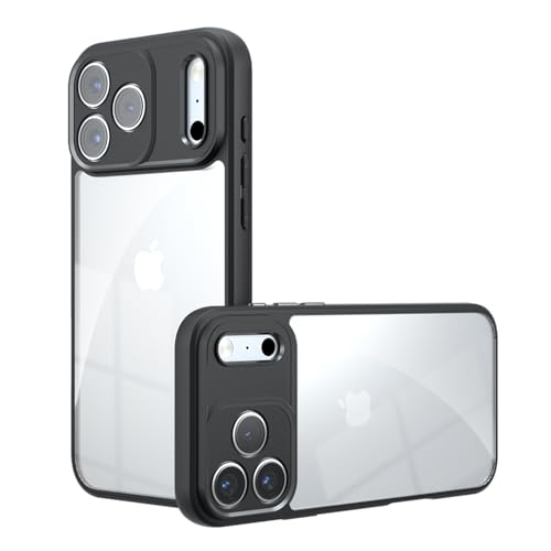 【TIFIYA】For iPhone 17 Pro 用 ケース クリア 衝撃吸収 黄変防止 TPU+PC 2重構造 滑り止め 落下防止 米軍MIL規格 ストラップホール付き 耐久性 軽量 iphone 17 pro 保護カバー（透明）のサムネイル