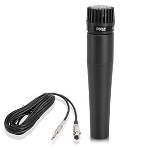 PylePro Dynamic Handheld Microphone, Professional Moving Coil Mic with Built-in Pop Filter, Wide Frequency Response, High Signal Output, Rugged Design, Low Noise Circuitry, 15′ ft. XLR Cable Included