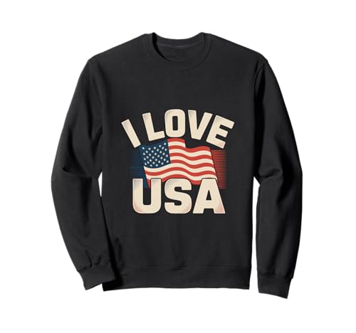 I Love USA Bandera Americana Orgullo Libertad Sudadera