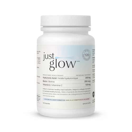 Just Glow Acide hyaluronique 200mg vitamine C, 120 capsules