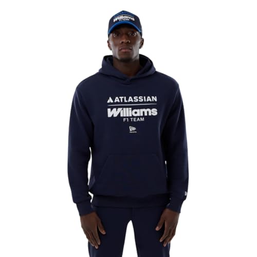 Sweat à Capuche New Era Oversize Williams Bleu Marine Hoodie Streetwear Ample