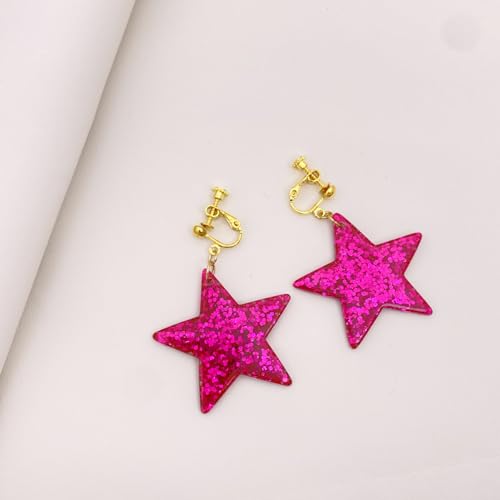 Aretes clip on estrella rosa MOKAVIKY 25 miniatura 5