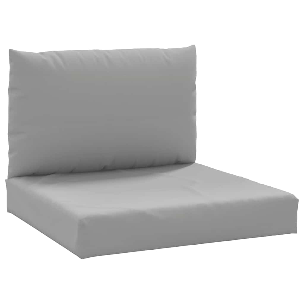 vidaXL Coussins de Palette Lot de 2 Gris Tissu Oxford