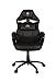 Konix FFF Chaise Gaming - Siège Gamer En Cuir Pu Confortable Et Ergonomique Avec Coussin - Fauteuil De Bureau Équipe De France De Football 2 Étoiles - Inclinable À 15° Noir, Large
