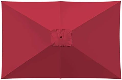 BenefitUSA Top Cover Replacement Umbrella Canopy for 10ft x 6.5 ft 6 ribs Patio Umbrella Outdoor Market (Canopy Only) (Burgundy)