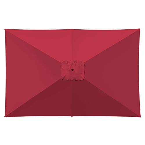 Benefitusa Top Cover Replacement Umbrella Canopy For 10Ft X 6.5 Ft 6 Ribs Patio Umbrella Outdoor Market (Canopy Only) (Burgundy) #TOP2