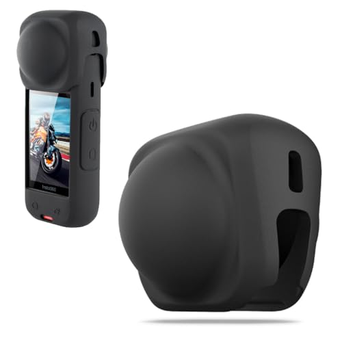 Image of ZORBES Compatible with Insta360 X5 /X4, Silicone Camera Lens Cover for Insta360X5 /X4, Contoured Fit Anti-Scratch Cover, Slide-in Dust Cover, Action Camera Lens Accessory