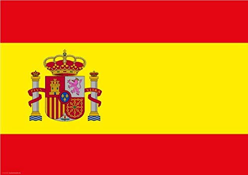 Tischsets | Platzsets aus Premium Papier - Spanien Flagge - 10 Stück - hochwertige Tischdekoration 44 x 32 cm perfekte Dekoration für spanische Partys oder Mottoabende