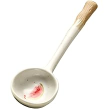 Operitacx Ceramic Spoon Retro Spoons Sugar Japanese Large Noodle Korean Soup Dessert Asian Ladle Formula Scoops Korean s Creative Ceramics China Simple