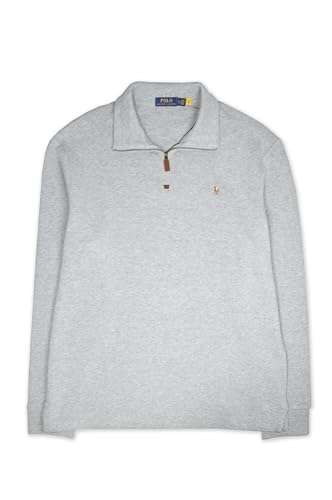 POLO RALPH LAUREN Men's Half Zip French Rib Cotton Pullover Sweater,2