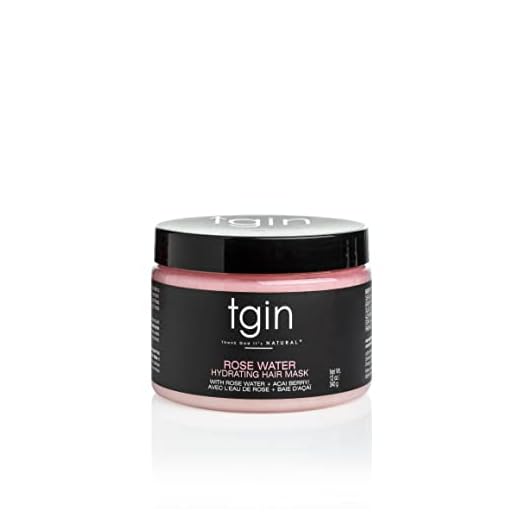 tgin Rose Water Hydrating Hair Mask for Natural hair - Curls - Waves - Low Porosity Hair - Fine Hair 12oz
