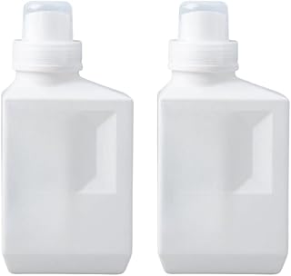洗剤ボトル 洗濯洗剤 詰め替え用 柔軟剤 容器 ランドリー 2本セット (ホワイト, 500ml)