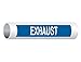 ComplianceSigns.com Exhaust Pipe Label Decal, 8x2 in. 5-Pack Vinyl for Pipe Markers
