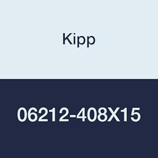 Kipp 06212-408X15 Black Thermoplastic/Stainless Steel Star Grip, M8 External Thread, Style L, Metric, 40 mm Diameter, 15 mm Screw Length, 57 mm Height, Black Cap Color (Pack of 10)