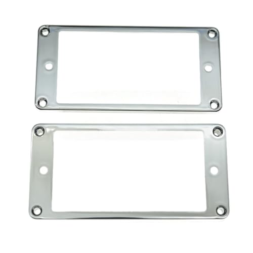 KAISH 2 anillos cromados Humbucker con marco inferior curvado para Epiphone Les Paul