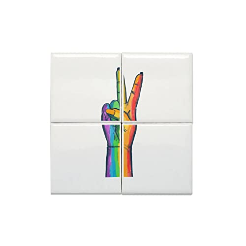 Carreaux céramique décoratifs haut de gamme 20x20 cm Pride Peace LGBT