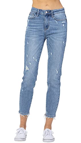 Judy Blue Women's High Rise Mineral Wash Relaxed Fit Jeans2