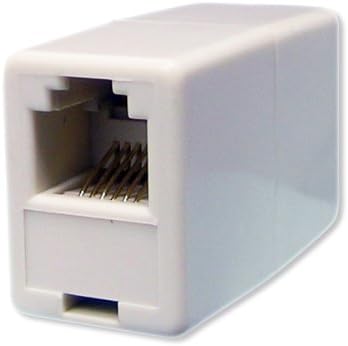 6P6C F/F Modular Coupler - White