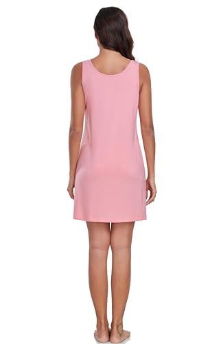 Image of VintageClothing Womens Full Slip Tank Top Dress Soft Slip Under Dress Wide Straps Lingerie Nightgown