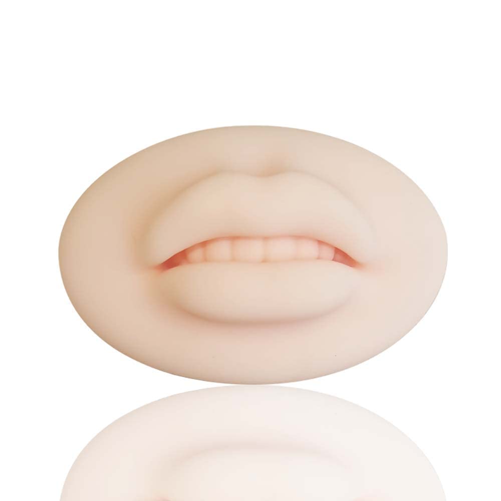 KASTWAVE 3D Lips Practice Silicone Skin Permanent Makeup Fake Skin Lips, Tattoo Practice Fake Lips Microblading Practice Skin, for Beginners Tattoo Artists Cosmetic Makeup Lips Training