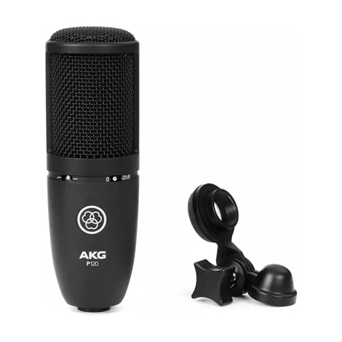 Microfone Condensador, AKG by Harman, P120, Profissional, Metal -...