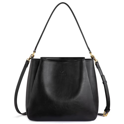 LOVEVOOK Hobo Crossbody Bag for Women with Three Large Compartments, Waterproof Shoulder Handbags Purse for work shopping travel