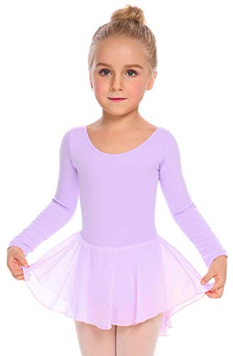 Image of Arshiner Kids Girls Classic Long Sleeve Leotard Dance Ballet Dress