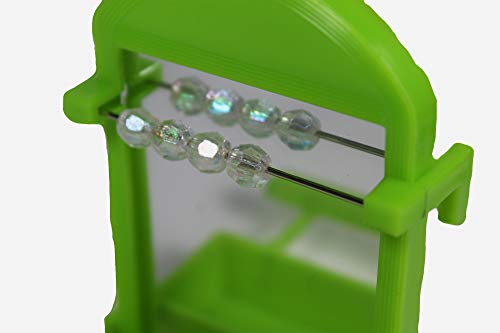 Image of Penn-Plax Bird Life Perch Mirror with Cup - Interactive Bird Mirror for Cage with Beads & Seed Holder - Stimulating Toy - Perch Accessory for Parakeets, Finches, and Small Birds - 2.5 x 3.5 Inches