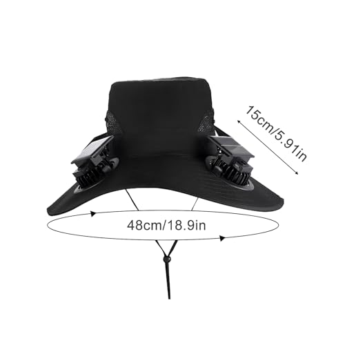 Chapeau avec ventilateur solaire à 4 têtes pour une protection UV maximale en été