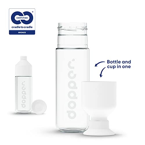 Dopper Glass Drinkfles 400ml - Green Product Award 2021 - Glazen Waterfles van Borosilicaatglas - Minimalistische Fles… - Image 4