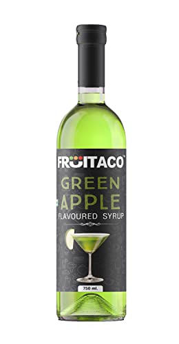 Image of Fruitaco Green Apple Syrup: Perfect Mixer For Enhancing Mocktails & Cocktails, Drinks, And Mojitos At Parties, Syrup Conveniently Packaged In A 750Ml Bottle For All Your Mixing Needs | Non-Alcoholic