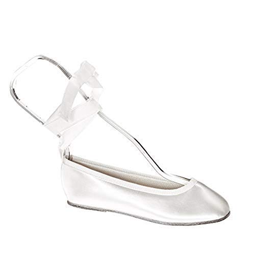 Touch Ups Girls' Gypsy Slip-on Shoes,White Satin,11 M