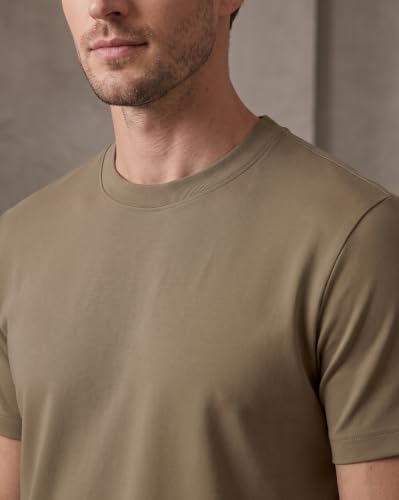 Image of NOBERO 100% Cotton T Shirts for Men Stylish | Regular Fit | Solid T Shirts for Men 180 GSM Combed Cotton | Round Neck Half Sleeve