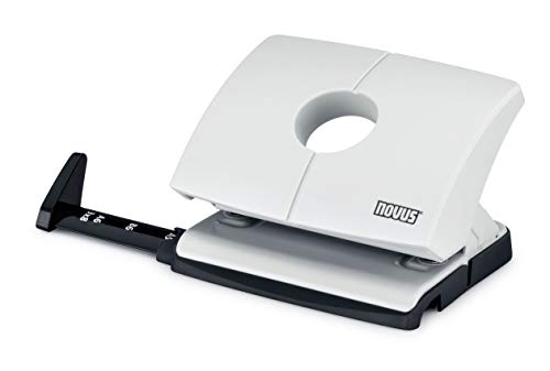 Preisvergleich Produktbild Novus B 216 Bürolocher (mit Anschlagschiene und Formatvorgaben, Metallunterteil und Kunststoffoberteil, für 16 Blatt) grau