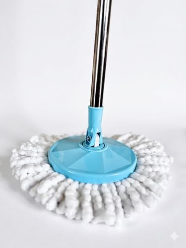 Image of Spin Mop Stick Replacement / Rod || 360 Rotating Microfibre Head,|| Mopping Dry & Dust Mops || Floor and wall & Tail Cleaning Mop Stick || Magic pocha ||