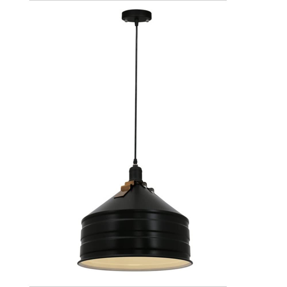 Lustre en fer durable à chaîne suspendue et structure cercle noir simple