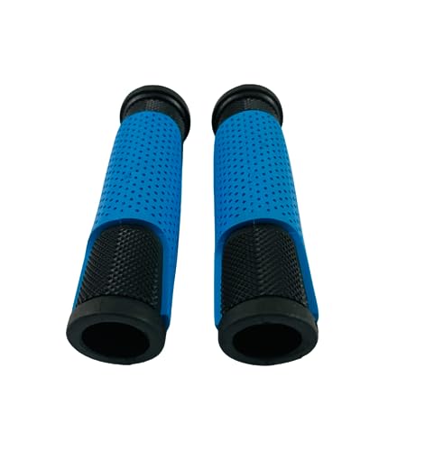 Image of Senior Cycle Handle Grip for 24-29 Inch Bicycle Dual Color Soft Rubber Non Toxic Anti-Slip MTB /City Bicycle Handle Grip Length 13cm Multicolor (Black-Blue)