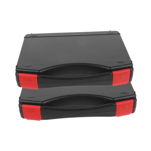 HAMPPLIES 2 pezzi Cassetta Attrezzi in Plastica Resistente Organizer Multifunzionale Portatile e Antigraffio per Lavoro e Viaggio Scatola Conservazione Pratica e Leggera