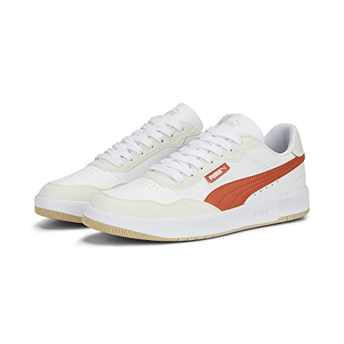 Image of PUMA Men's Court Ultra Lite Sneaker, Puma White Chili Powder Vapor Gray, 9