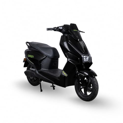 Image of Green Polo Low Speed Electric Scooter Non RTO with Portable Charger (60 KM - Blue) (Black, 60 KM)