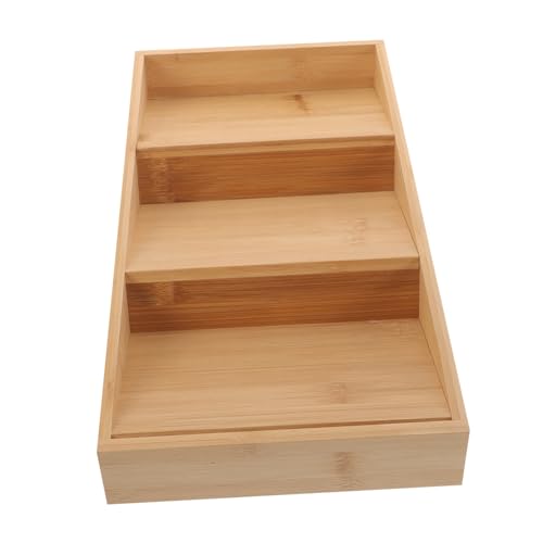 CIYODO Especiero De Bambú Con Tapa Organizador De Cajones Para Cubiertos Estante Para Especias Para El Interior Frascos De Especias Con Etiqueta Organizador De Especias Despensa