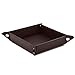 Produktbild Ledertablett, PU Leder Schmuck Catchall, Männer Frauen Schlüssel Telefon Coin Change Organizer Box, Schreibtisch Aufbewahrungsplatte für Key Coin Telefon Schmuck Brieftasche