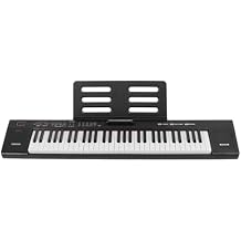 MQ-002L 61 Key Keyboard Piano with 200 Tones 200 Rhythms 60 Demo Songs, Electric Digital Piano Keyboard with Dual Keyboard Design, 94 x 18.7 x 5.1cm US Plug