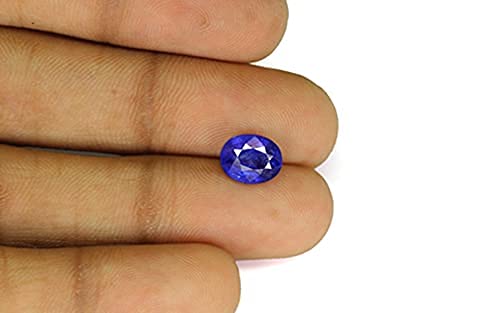 Saphir bleu de Ceylan AAA++ 10,65 carats en argent sterling précieux