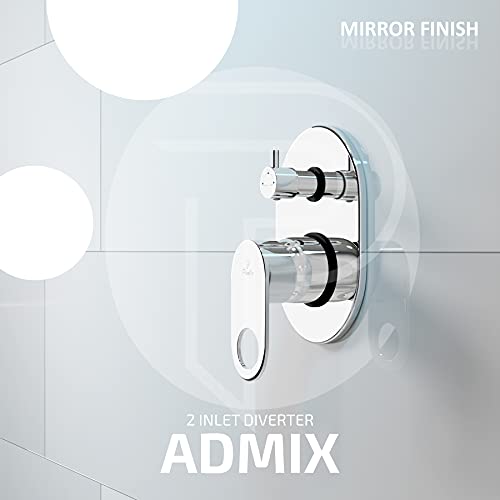 Pixaflo Single Lever 4 Way / 2 Inlet Diverter Full Set (Chrome | Tic-Tac) (Admix), Brass