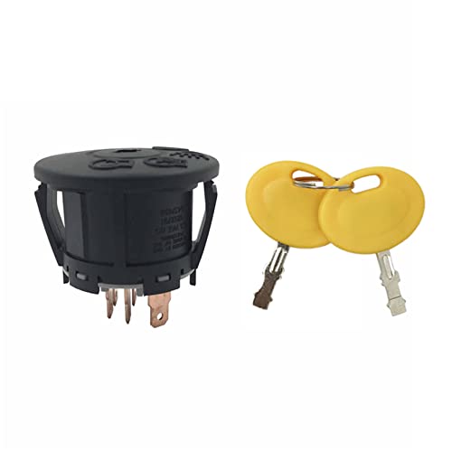 Image of Senb Ignition Switch with 2 keys Replacement for John Deera MTD, Murray 925-1741, 725-1741, 94762, MU94762 Lawn Mower Tractor