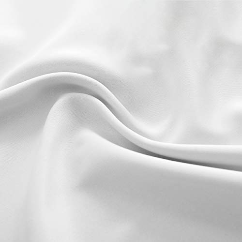 Donren Greyish White Room Darkening Window Curtain Panels - Off White Thermal Insulated Rod Pocket Curtains For Bathroom (42 Width X 63 Length,2 Panels) #TOP6