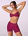 ABOCIW Womens Workout Sets Two Piece Halter Sports Bra Seamless Scrunch Butt Lifting High Waist Impact Shorts Gym Yoga Active Wear Outfits #1 Berry X-Small