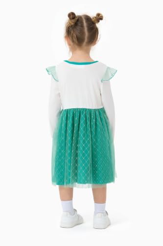 Image of Disney Girls' Tulle Tutu Dress Birthday Party Outfit Baby /Toddler | Officially Licensed, Frozen Elsa, Minnie, Princess, Velvet Top with Belt, Multi-Layer Mesh Skirt, Ruffle Long Sleeve Clothes